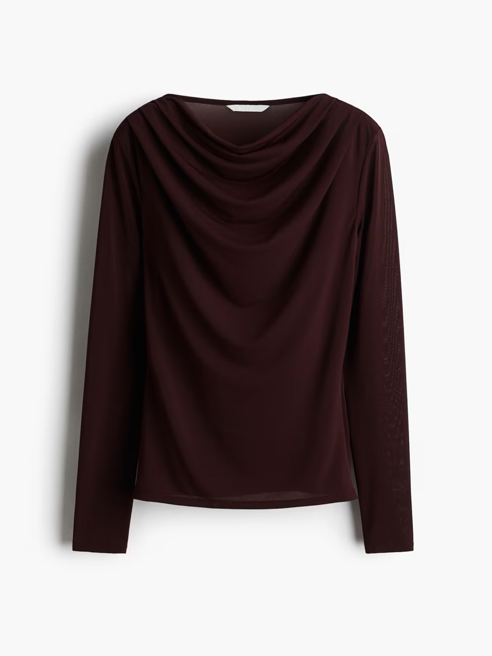 H&M Cowl Neck Long Sleeve Top - Wine